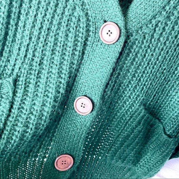 PINK LILY | Sundown Awaits Knit Green Cardigan - Picture 5 of 7